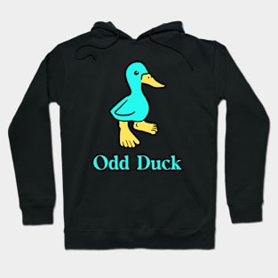 Blue Odd Duck with Human Feet Hoodie